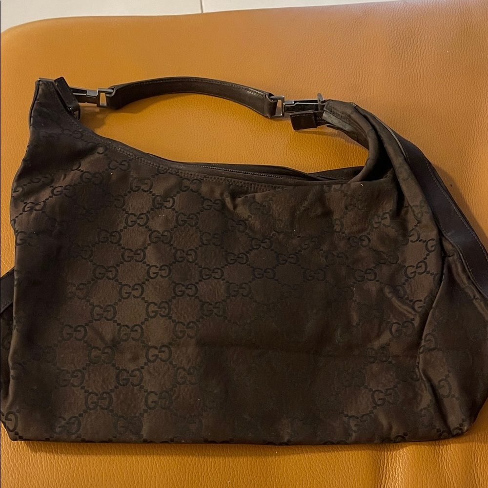 Gucci Brown Monogram Shoulder Bag